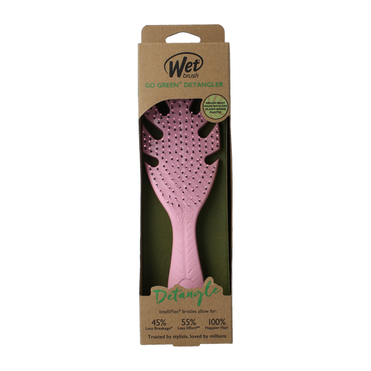 Wet Brush Go green detangler pink 1.00 Stuks
