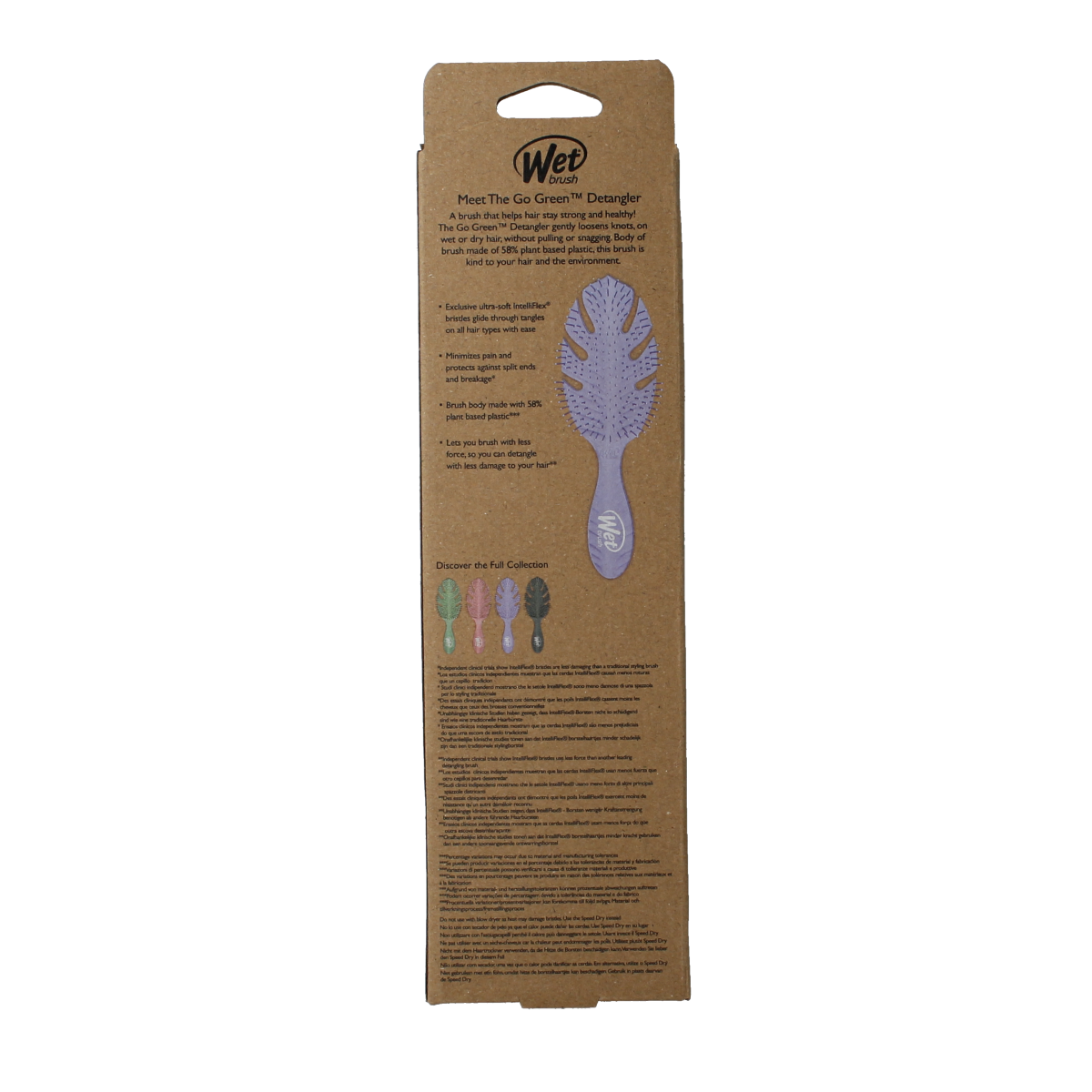 Wet Brush Go green detangler lavender 1.00 Stuks