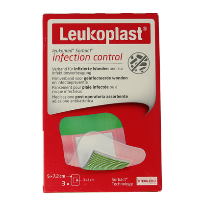 Leukomed Sorbact infection control 5 x 7.2cm 3.00 Stuks