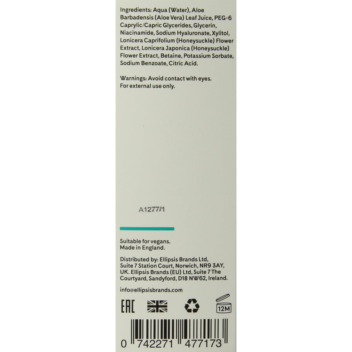 Q+A Niacinamide daily toner  100.00 Milliliter