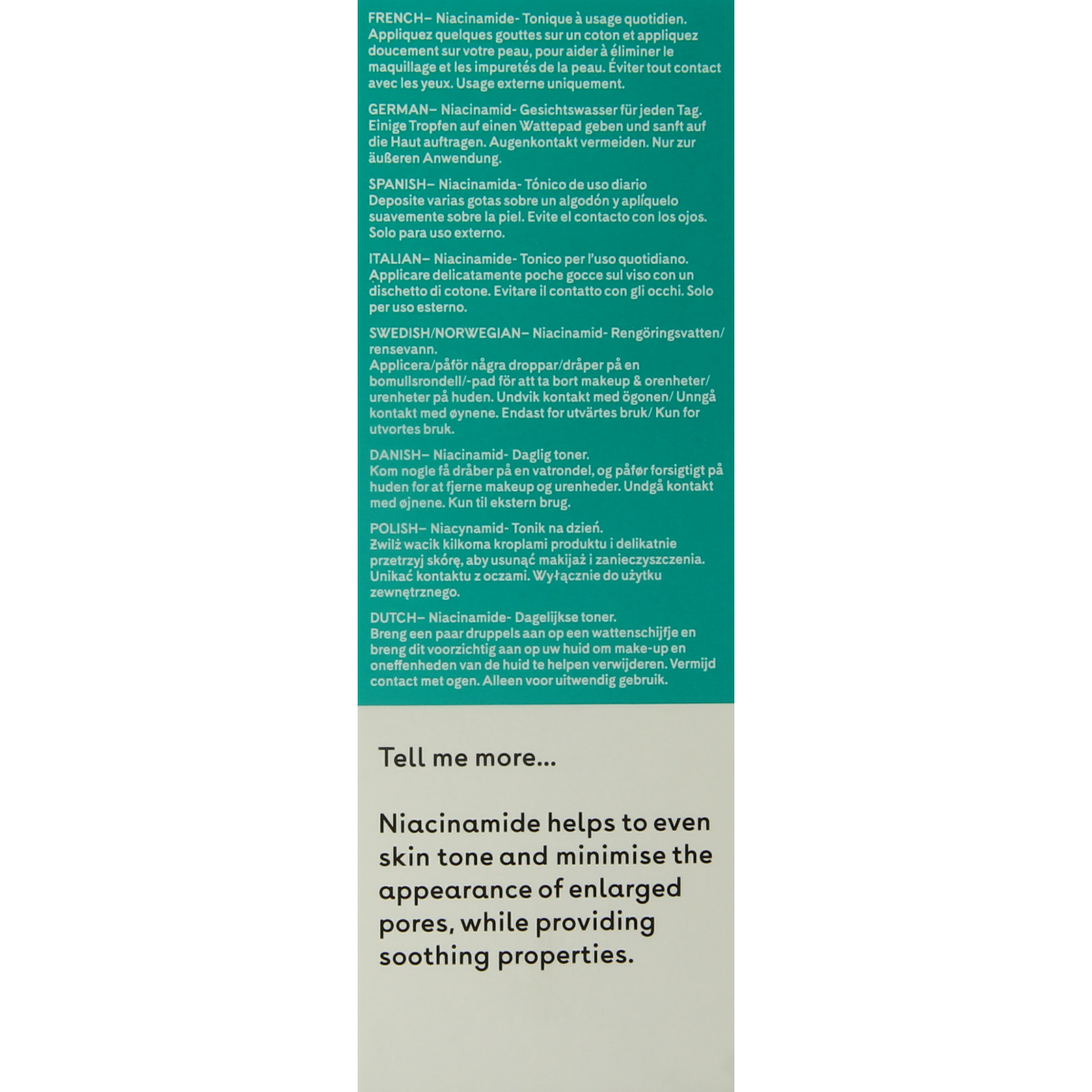 Q+A Niacinamide daily toner  100.00 Milliliter