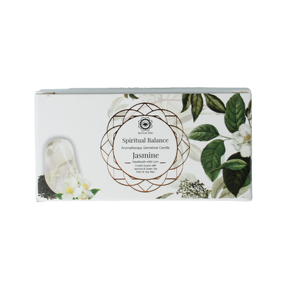Green Tree Geurkaars edelsteen spiritueel balans jasmijn 70 Gram