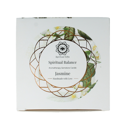 Green Tree Geurkaars edelsteen spiritueel balans jasmijn 70 Gram