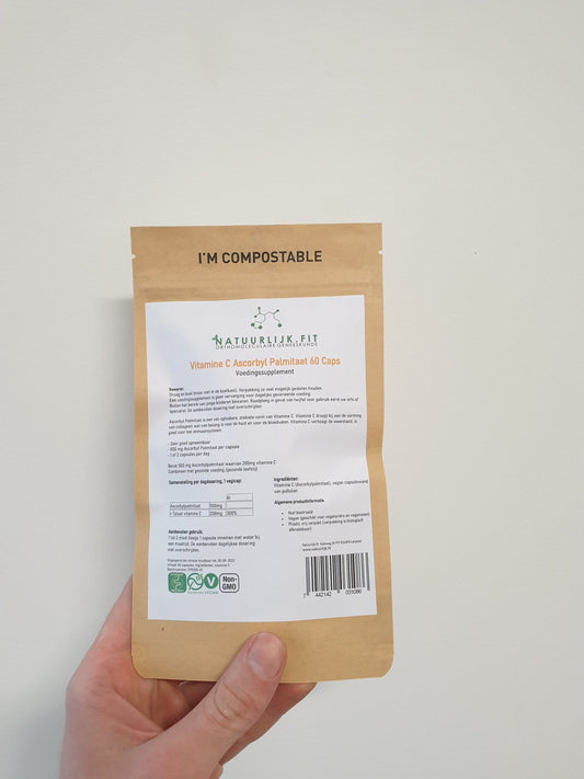 Natuurlijk.fit Vitamine C ascorbylpalmitaat 60.00 Capsules