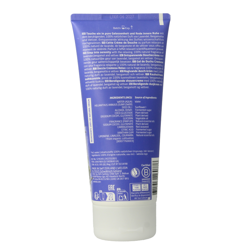 Weleda Relax douchecreme 200 Milliliter