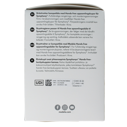Medela Handsfree borstschild Symphony maat L 21mm 1 Stuks