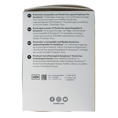Medela Handsfree borstschild Symphony maat S 27mm 1 Stuks
