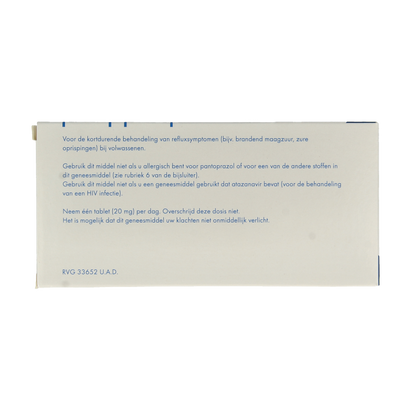 Sandoz Pantoprazol 20mg 14 Stuks