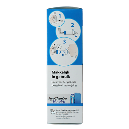 Diversen Aerochamber + flow VU mondstuk blauw 1.00 Stuks