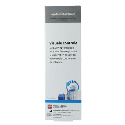 Diversen Aerochamber + flow VU mondstuk blauw 1.00 Stuks