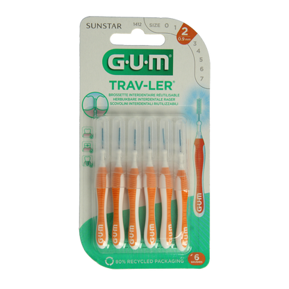 GUM Trav-ler rager 0.9 mm (oranje) 6 Stuks