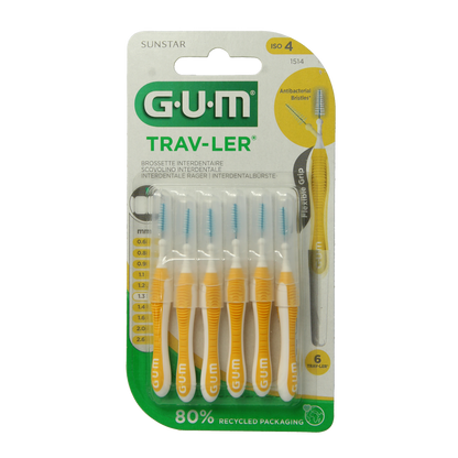 GUM Trav-ler rager 1.3 mm (geel) 6.00 Stuks