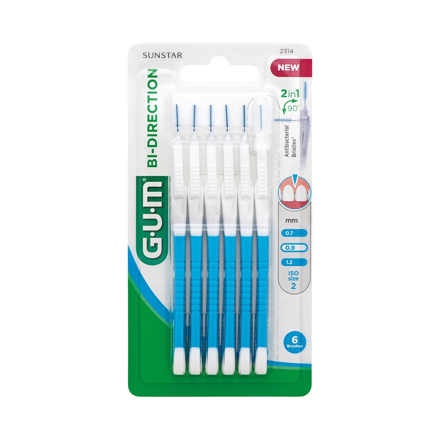GUM Bi-direction 0.9mm  6 Stuks