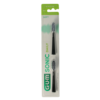 GUM Sonic opzetborstel soft zwart 2.00 Stuks