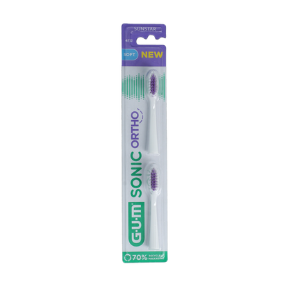 GUM Sonic ortho batterij tandenborstel refill 1.00 Stuks