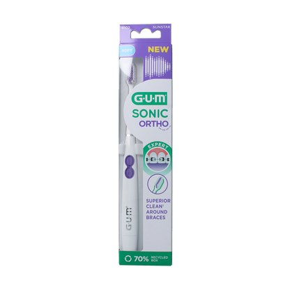 GUM Sonic ortho batterij tandenborstel 1.00 Stuks