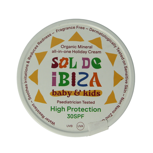 Sol De Ibiza Beschermende creme baby&kids SPF30 bio 100 Gram
