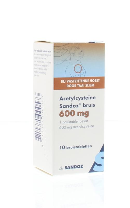 Sandoz Acetylcysteine 600mg 10.00 Bruistabletten