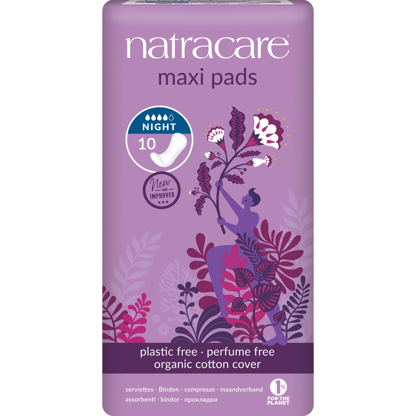 Natracare Maandverband nacht 10 Stuks
