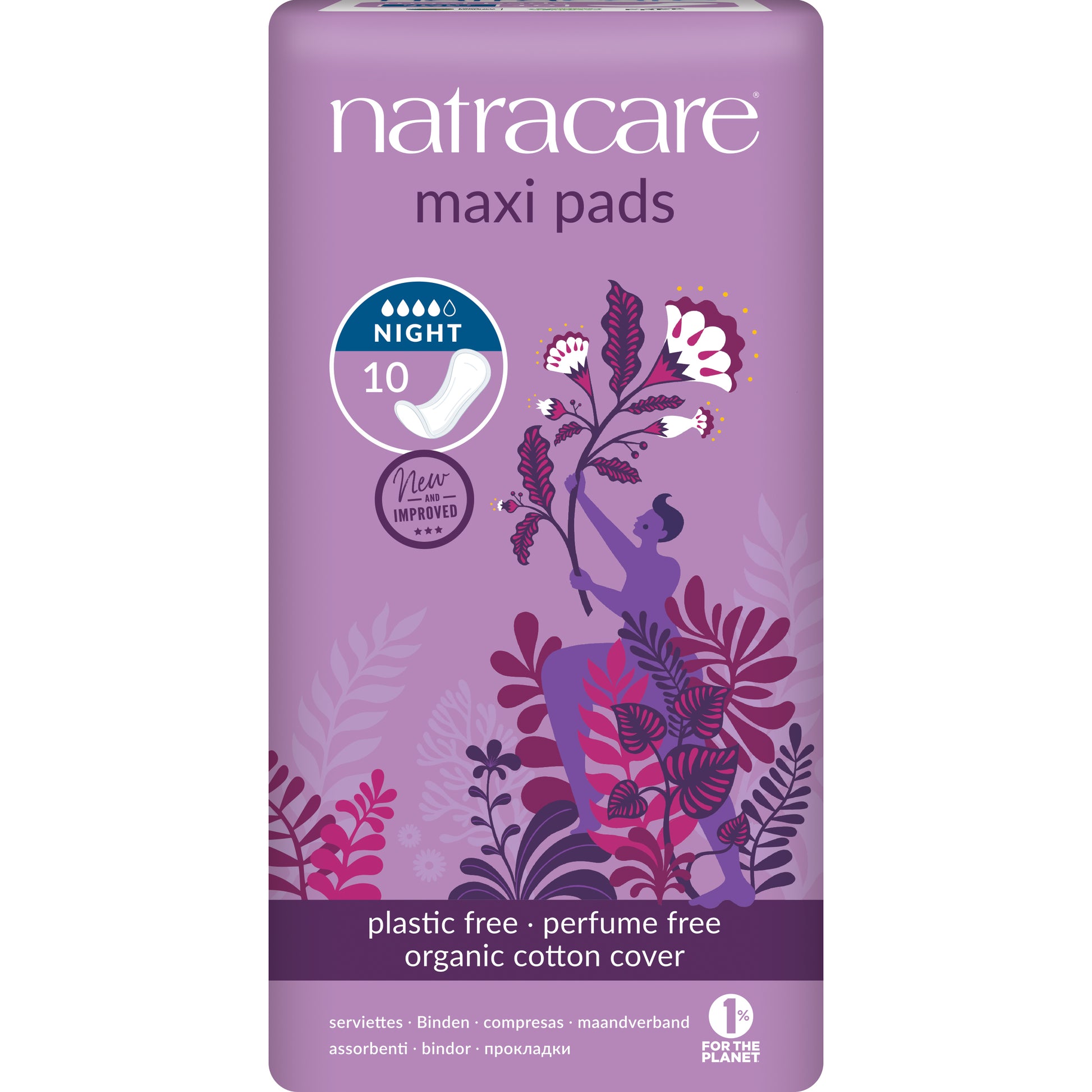 Natracare Maandverband nacht 10 Stuks