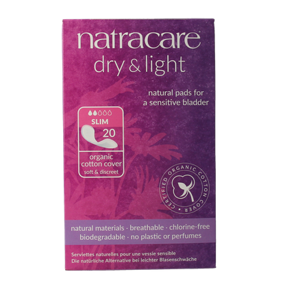 Natracare Dry & light pads 20.00 Stuks