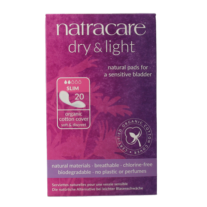 Natracare Dry & light pads 20 Stuks