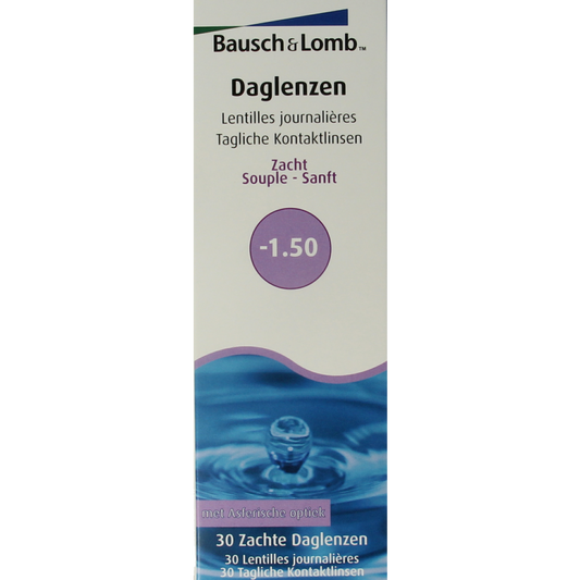 Bausch & Lomb Daglenzen -1.50 30 Stuks