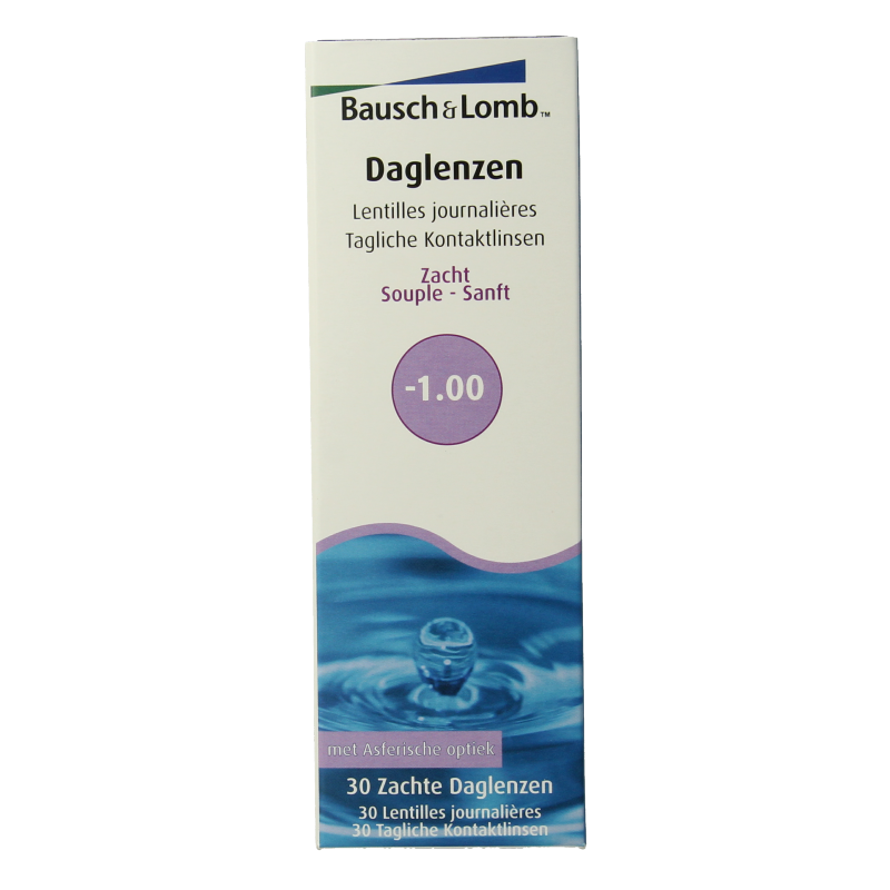 Bausch & Lomb Daglenzen -1.00 30 Stuks