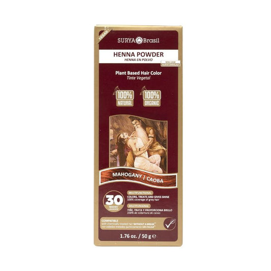Surya Brasil Henna haarverf poeder mahogany 50 Gram