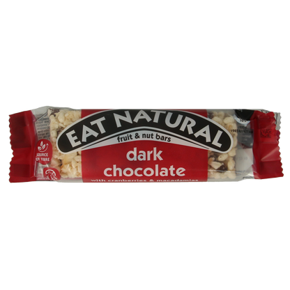 Eat Natural Pure chocolade met cranberries & macadamia 40 Gram