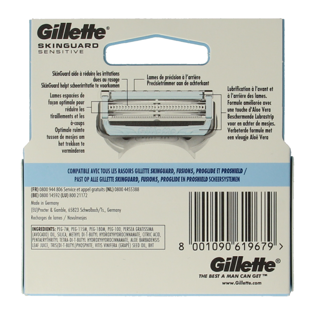 Gillette Skinguard aloe vera mesjes regular 4.00 Stuks
