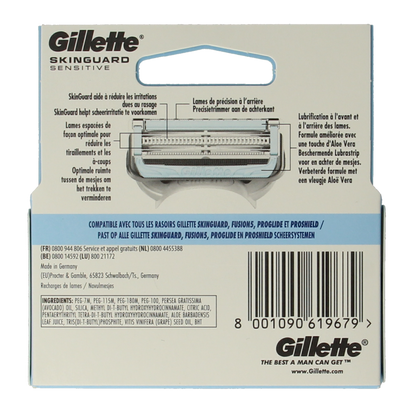 Gillette Skinguard aloe vera mesjes regular 4.00 Stuks