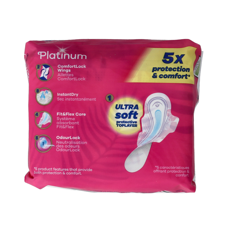 Always Maandverband platinum long vleugels mt 2 10 Stuks
