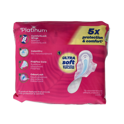 Always Maandverband platinum long vleugels mt 2 10 Stuks