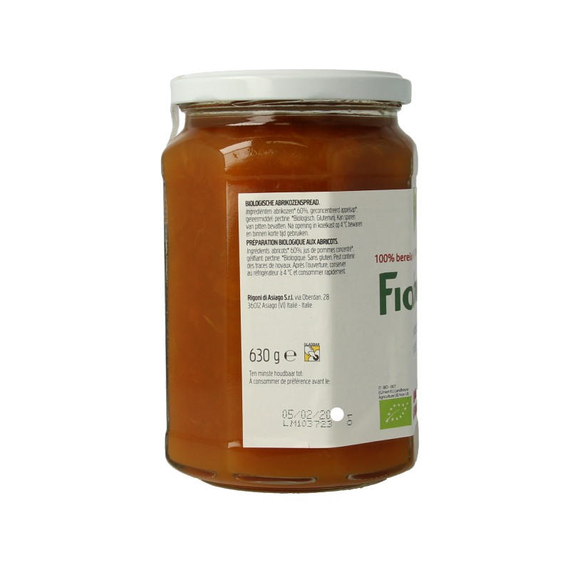 Fiordifrutta Abrikozenjam bio 630 Gram
