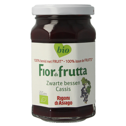 Fiordifrutta Zwarte bessenjam bio 250 Gram