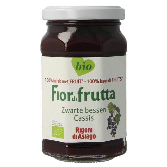 Fiordifrutta Zwarte bessenjam bio 250 Gram