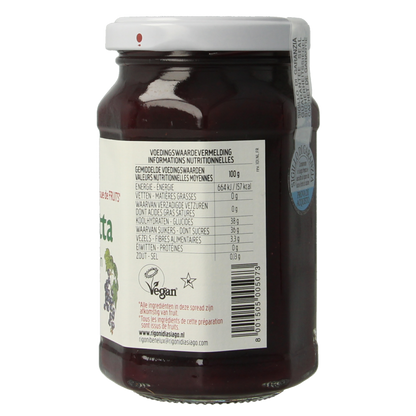 Fiordifrutta Zwarte bessenjam bio 250 Gram