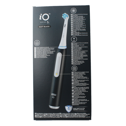 Oral B IO3S matt black elektrische tandenborstel 1 Stuks