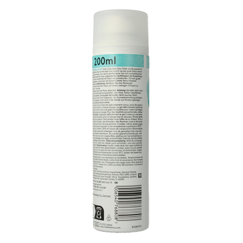 Gillette Satin care scheergel gevoelige huid 200 Milliliter