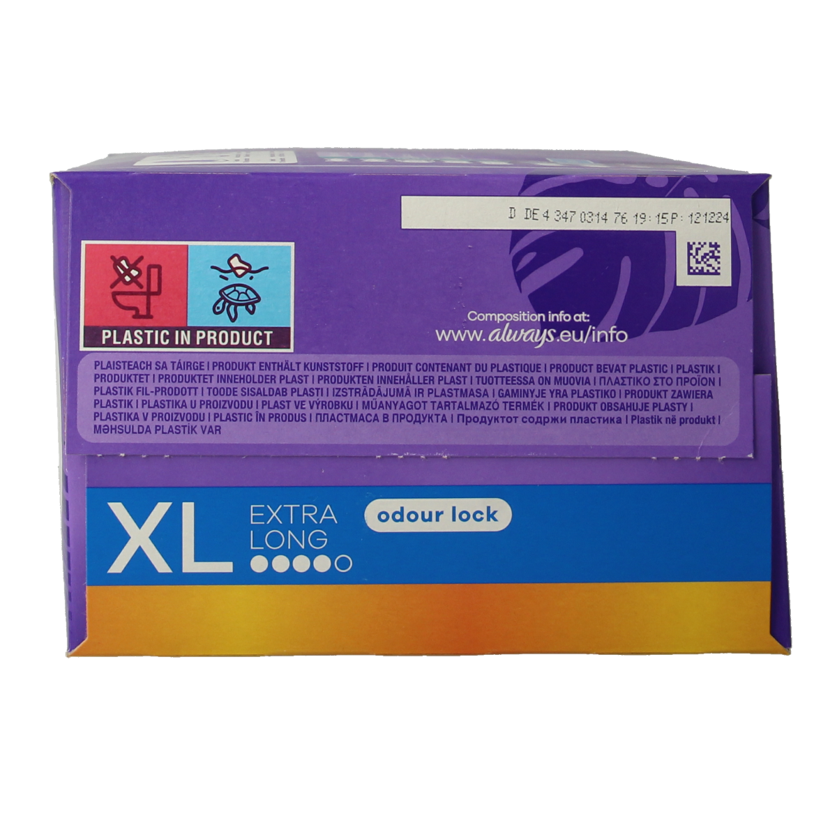 Always Inlegkruisjes daily protection extra long 58.00 Stuks
