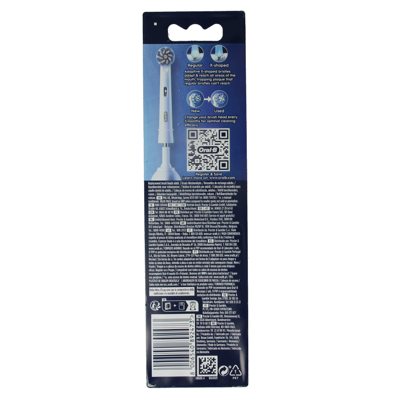 Oral B Opzetborstel sensitive clean 4 Stuks