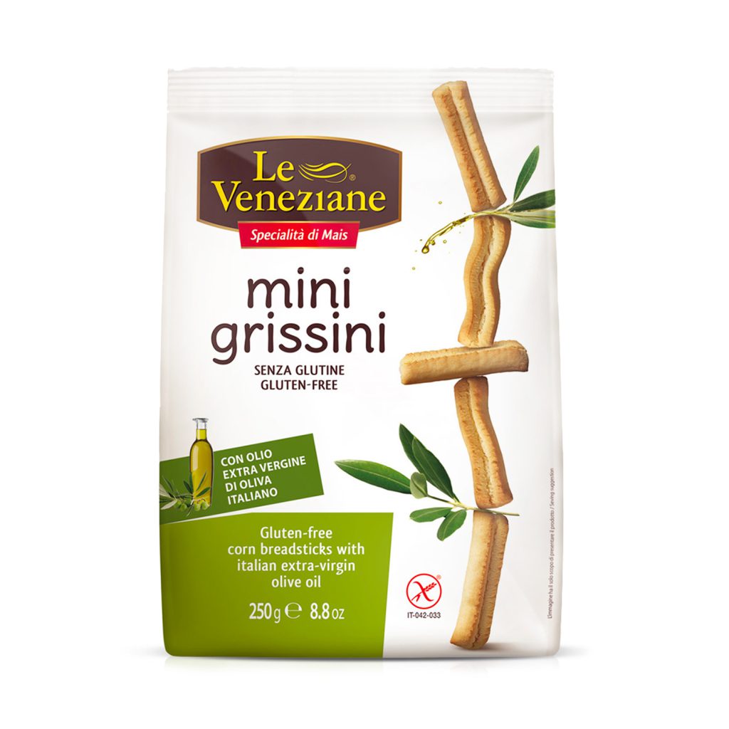 Le Veneziane Mini grissini soepstengels glutenvrij  250.00 Gram