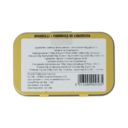 Amarelli Laurierdrop blikje brokken puur 40 Gram