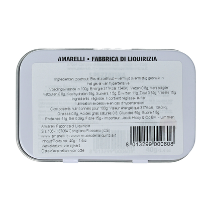 Amarelli Laurierdop liquiriz calabria blikje kleine stukjes 40 Gram