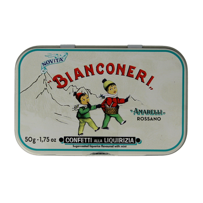 Amarelli Laurierdrop blikje pepermunt wit 50 Gram