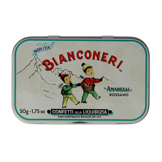 Amarelli Laurierdrop blikje pepermunt wit 50 Gram