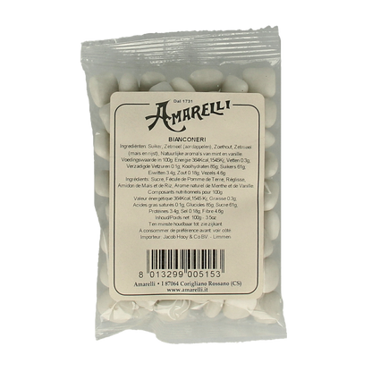 Amarelli Laurierdrop pepermunt wit zakje 100 Gram