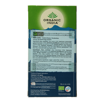 Organic India Tulsi calm tea bio 25 Stuks