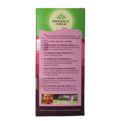 Organic India Tulsi sweet rose thee bio 25 Stuks